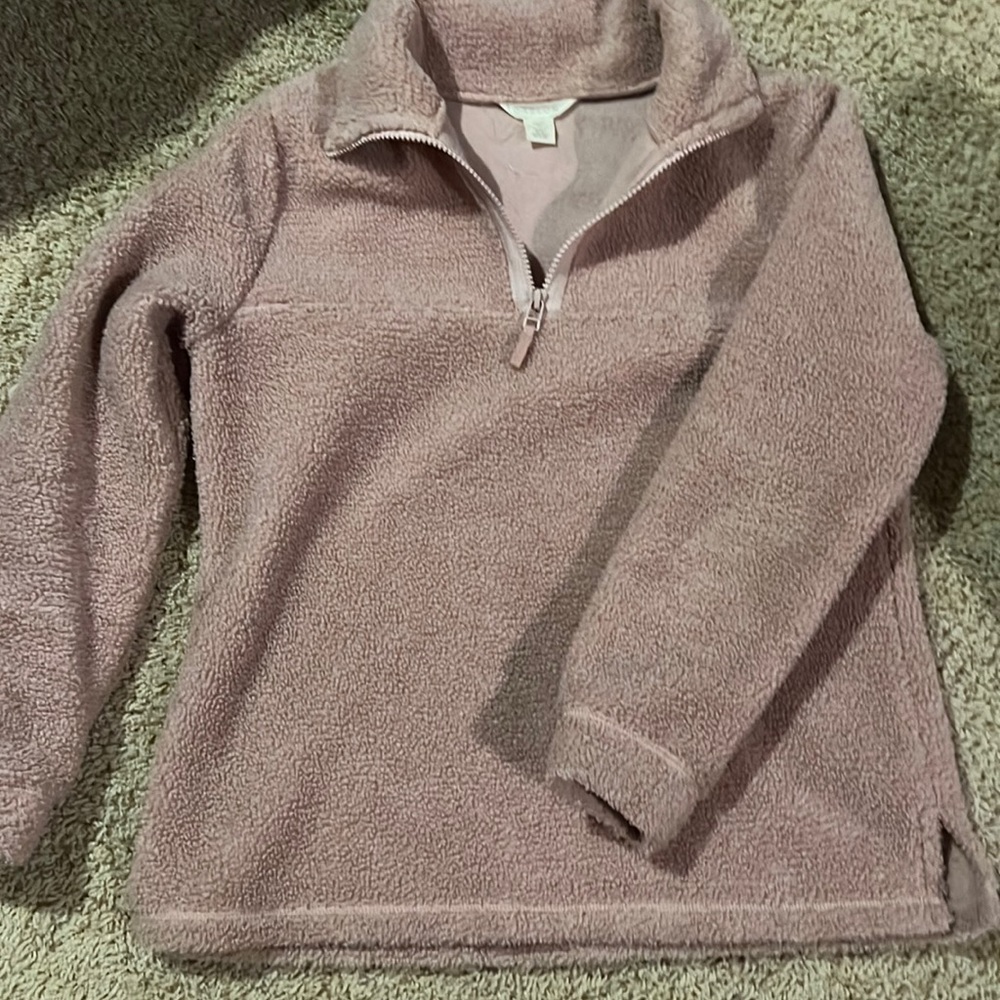 Pink Fleece Quarter Zip Jacket Lightly Used Size XS